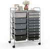 COSTWAY Rollcontainer, Bürocontainer mit 15 stapelbaren Schubladen & Rollen Bild 5