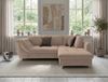 Ecksofa Schlafcouch L-Garnitur Bettkasten Ottomane rechts Mikrofaser Hellbraun Bild 2