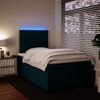 vidaXL Boxspringbett mit Matratze Blau 120x200 cm Samt 3293186 Bild 5