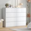 BEWISHOME Kommode mit 5 Schubladen, Sidebord für Flur Schlafzimmer Wohnzimmer (1 St), Maße 68x38x94 cm, griffloses Design aus verdicktem MDF Bild 3