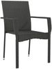 vidaXL Gartenstühle mit Kissen 2 Stk. Poly Rattan Schwarz 319877 Bild 4