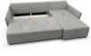 AX LIVING Ecksofa Damascus Hellgrau mit Schlaffunktion Bettkasten Schlafsofa 212 cm rechts Bild 5