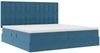 vidaXL Aufbewahrungsbett mit Matratze Dunkelblau 200 x 200 cm Samt 3372175 Bild 5