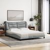 vidaXL Bett mit Matratze "Hvar" Hellgrau 160x200 cm Stoff 3208541 Bild 3