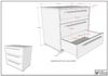 VIPACK 'Sam' Kommode, Spanplatte Eiche, Melamin Dekor Natur, 67,7 x 61,5 x 43 cm Bild 2
