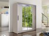 Kleiderschrank Westa II, mit RGB LED Beleuchtung, Farbe: Cashmere / Spiegel Bild 2
