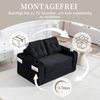MODFU Sofa Rahmenloses Zweisitzer-Loungesofa aus Cordstoff mit Seitentaschen, Getränkehaltern und umbaubarem Sitzsack, gestepptes Design für maximalen Komfort Bild 4