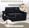 MODFU Sofa Rahmenloses Zweisitzer-Loungesofa aus Cordstoff mit Seitentaschen, Getränkehaltern und umbaubarem Sitzsack, gestepptes Design für maximalen Komfort Bild 3
