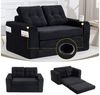 MODFU Sofa Rahmenloses Zweisitzer-Loungesofa aus Cordstoff mit Seitentaschen, Getränkehaltern und umbaubarem Sitzsack, gestepptes Design für maximalen Komfort Bild 2