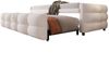 Polsterbett, Ausziehbares Schlafsofa Puffbett, Teddy Samt Stoff, Beige, 90/180 x 190 cm Bild 5