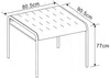 Vente-unique - MOAH Garden dining set Plastik Weiß - B 80,5 cm x H 77 cm x L 90,5 cm Bild 5