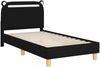 vidaXL Kinderbettgestell mit Kopfteil Schwarz 80 x 160 cm Stoff 42011211 Bild 4