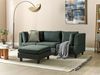 Beliani 'Unstad' Sofa, Grün, Leinenoptik, 72 x 76 x 228 cm, mit Ottomane, Einzelsofa Bild 3