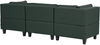 Beliani 'Unstad' Sofa, Grün, Leinenoptik, 72 x 76 x 228 cm, mit Ottomane, Einzelsofa Bild 5