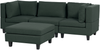 Beliani 'Unstad' Sofa, Grün, Leinenoptik, 72 x 76 x 228 cm, mit Ottomane, Einzelsofa Bild 4