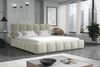 Polsterbett Doppelbett GIOTTO Komplettset 200x200cm Stoff Magic Velvet Hellbeige Bild 5