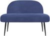 vidaXL Gepolsterte Bank mit Rückenlehne Polizeiblau 110 x 60 x 76 cm 42040797 Bild 3