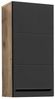 Hängeschrank >Vista< 1 Tür, 1 Boden, schwarz matt / viking oak Dekor - 34x70x23cm (BxHxT) Bild 5