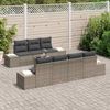 vidaXL Sofa Set mit Kissen 8 pcs Grau Poly Rattan 3346969 Bild 3