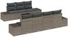 vidaXL Sofa Set mit Kissen 8 pcs Grau Poly Rattan 3346969 Bild 2