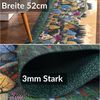 ANRO Küchenläufer RANNA Teppichläufer Bodenmatte Flurläufer Küchenteppich, eckig, Höhe: 3 mm, Meterware rutschfest 100cm Impressionism Bunt wasserdicht Bild 2