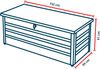 GFP Primeyard Gartenbox 152x69x61 cm Aufbewahrungsbox Auflagenbox Gartentruhe Metall anthrazit wasserdicht Bild 3