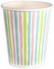 Duni Pappbecher 0,2 L weiß Stripes multi - 10 Stück Bild 1