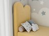 Kinderbett FLOW, Boxspringbett für Kinder, mit hohem Kopfteil, Einzelbett mit Matratze - 90x180 - Gelb Velours - Topper Visco Bild 3