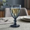 6 Teiliges Set aus Glas Weingläser Trinkgläser in Blau Wassergläser Bild 4