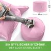 Green Bean® Sitzsack-Hocker 45x25cm mit EPS-Perlen Füllung - Sitz-Pouf für Sitzsäcke - Sitzhocker für Kinder und Erwachsene - Rosa Bild 4