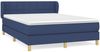 Doppelbett, Polsterbett mit Matratze Stoff Blau 140x200 cm Bild 2