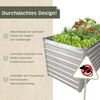 Hochbeet Metall eckig 160x77x77cm, silber, Gartenbeet, Pflanzbeet, Kräuterbeet Bild 4