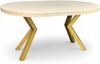 Runder ausziehbarer Tisch KASCHMIR Ø100/200 cm mit goldenen Metallbeinen Bild 3