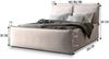 Masseno Boxbett MONTA 140x200 cm mit Bonell Matratze und Topper, Doppelbett, Polsterbett mit Kopfteil, Boxspringbett Bild 3