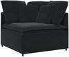 vidaXL Modulares Sofa mit Kissen Samt Schwarz 3321284 Bild 2