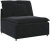 vidaXL Modulares Sofa mit Kissen Samt Schwarz 3321284 Bild 3