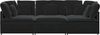 vidaXL Modulares Sofa mit Kissen Samt Schwarz 3321284 Bild 4