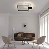 ZMH LED Deckenleuchte 45*41cm, 46W, 3000K-6000K Dimmbar Lampe Schwarz mit Design für Schlafzimmer Büro Küche Bild 2