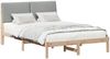 vidaXL Bettgestell Braun und hellgrau 150 x 200 cm Massivholz Kiefer 3394373 Bild 3