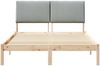 vidaXL Bettgestell Braun und hellgrau 150 x 200 cm Massivholz Kiefer 3394373 Bild 5