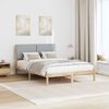 vidaXL Bettgestell Braun und hellgrau 150 x 200 cm Massivholz Kiefer 3394373 Bild 4