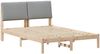 vidaXL Bettgestell Braun und hellgrau 150 x 200 cm Massivholz Kiefer 3394373 Bild 2