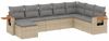 vidaXL 8-tlg. Garten-Sofagarnitur mit Kissen Beige Poly Rattan 3227088 Bild 2