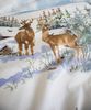 Fleuresse Aspen Biber Bettwäsche 155x220 Rehe Bäume Häuser Winter Karo 434472-02 Bild 3