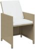 vidaXL 17-tlg. Garten-Essgruppe mit Kissen Poly Rattan Beige 3095624 Bild 5