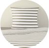 JACK Wendebettwäsche 135x200 cm, Nordic Stripe Weiß Taupe, Seersucker, 2 teilig, modernes Streifen-Design Bild 3