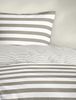 JACK Wendebettwäsche 135x200 cm, Nordic Stripe Weiß Taupe, Seersucker, 2 teilig, modernes Streifen-Design Bild 4