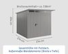 Hörmann EcoStar Euroline Gerätehaus Pultdach 214 x 214 Graualuminium 1-flg Bild 3