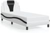 vidaXL Bettgestell "Viana" mit LED ohne Matratze Weiß und Schwarz 90x190 cm 3213993 Bild 5