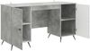 vidaXL Schreibtisch mit Tür Betongrau 142,5 x 50 x 75 cm Holzwerkstoff 3414633 Bild 3